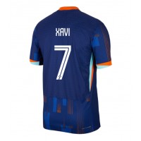Camiseta Países Bajos Xavi Simons #7 Segunda Equipación Replica Eurocopa 2024 mangas cortas